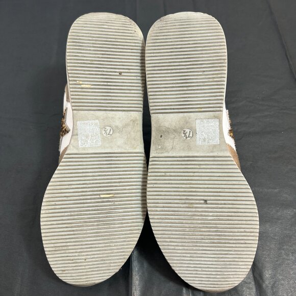 Shu Shop Patricia sneakers in a light gold color with a leopard print star 7.5 - Picture 5 of 7